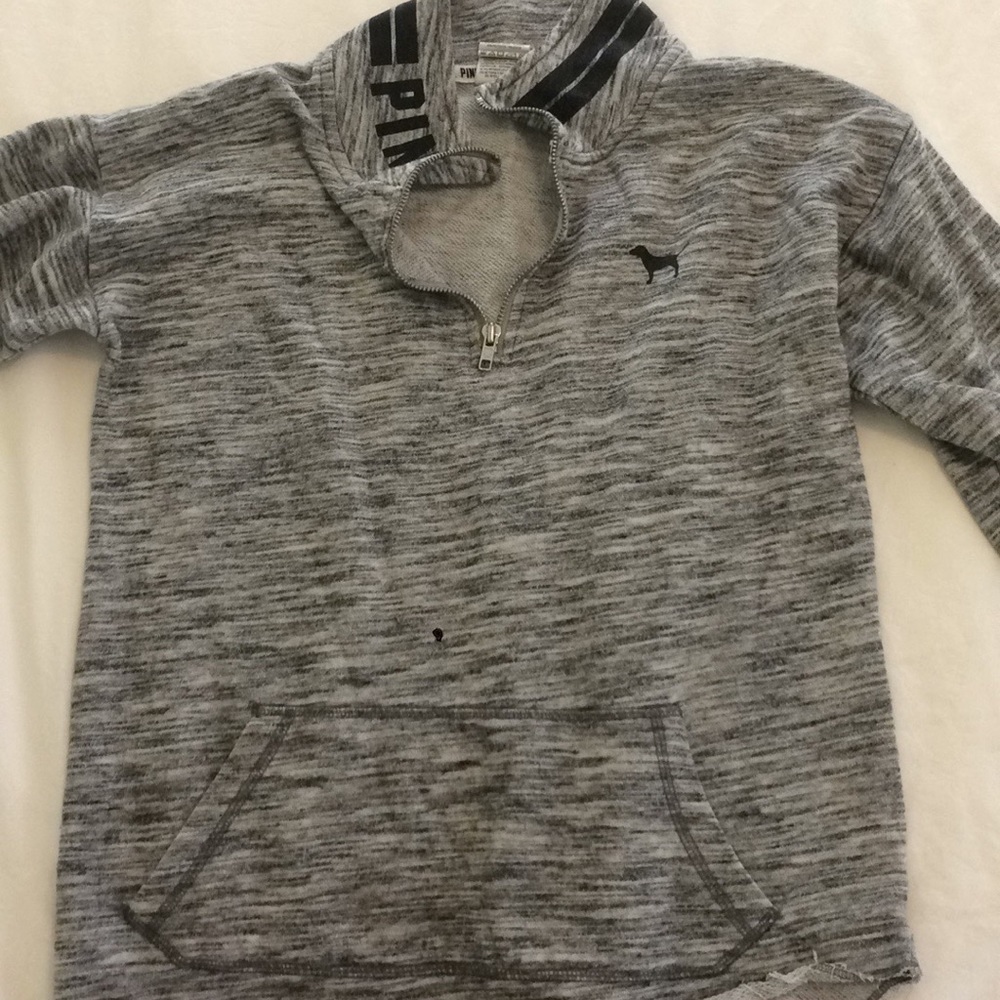 PINK MIDZIP SWEATSHIRT